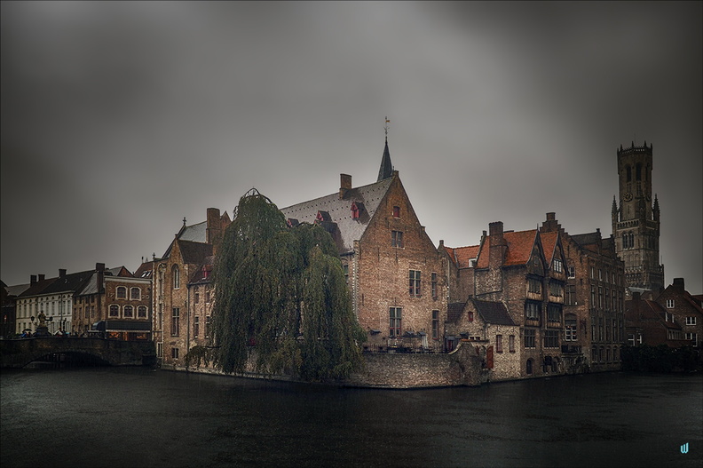 Rainy day in Bruges